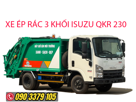 Xe ép rác ISUZU 3 khối