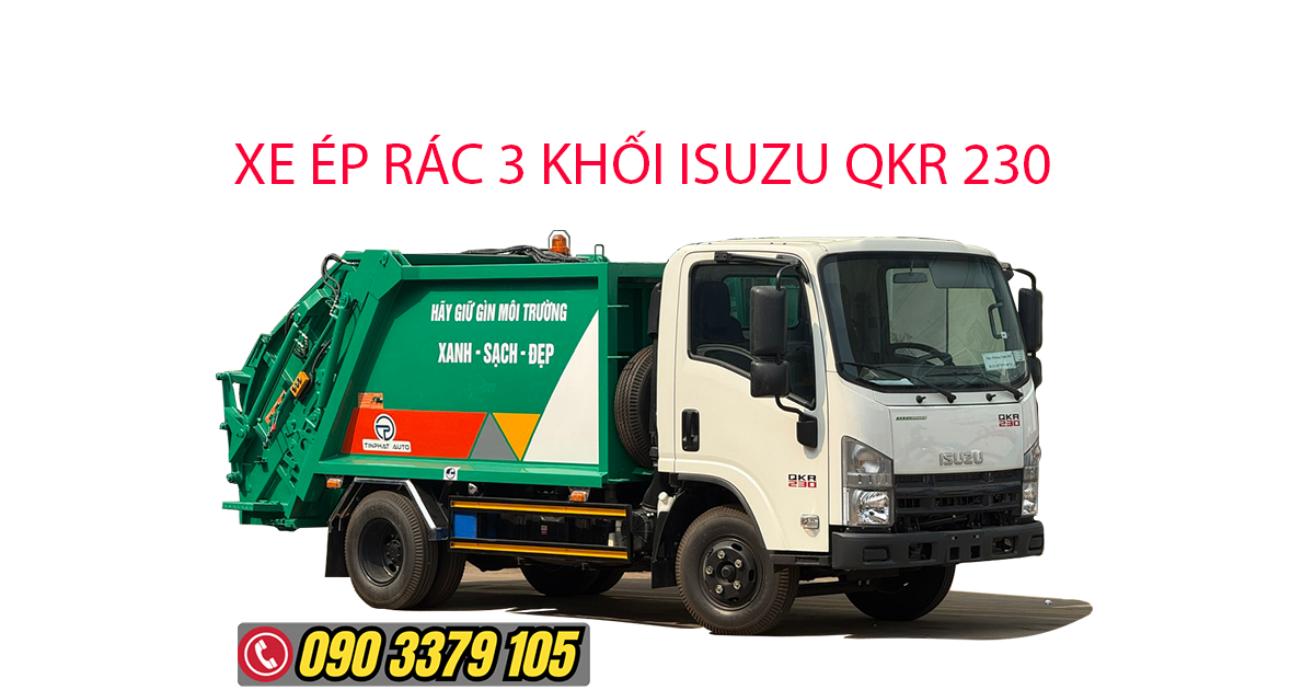 Xe ép rác ISUZU 3 khối