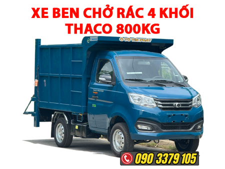 xe chở rác 4 khối thaco
