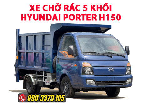 xe ben chở rác 5 khối hyundai