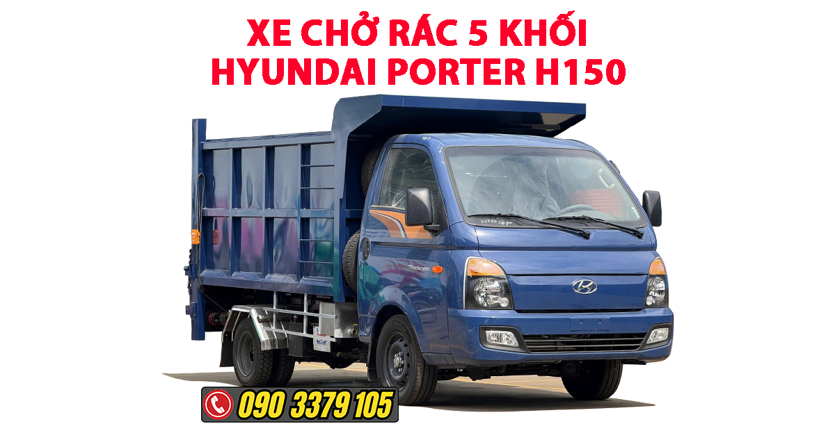 xe ben chở rác 5 khối hyundai