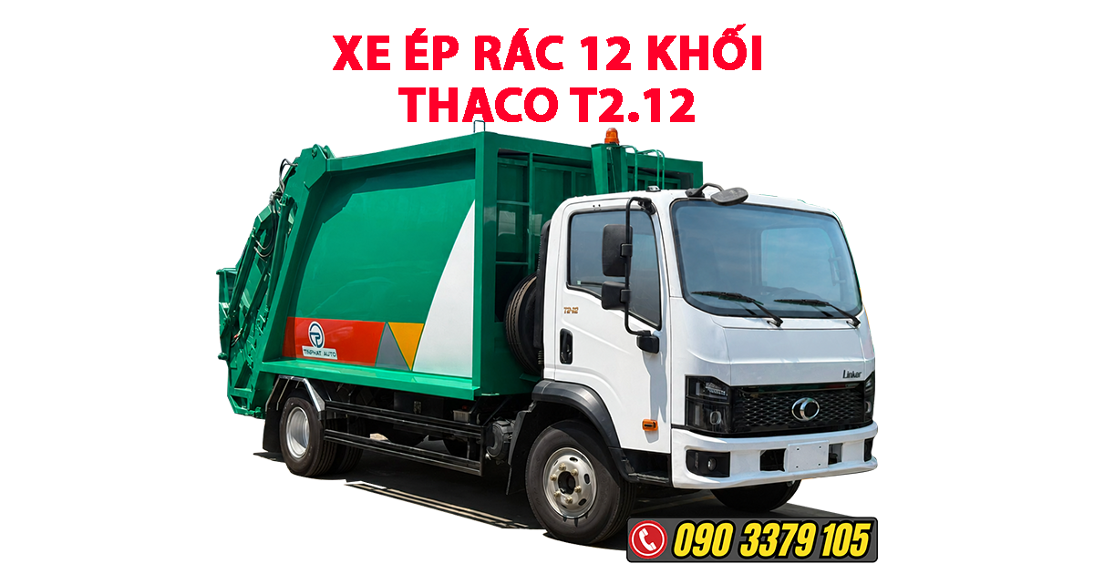 xe ép rác 12 khối thaco