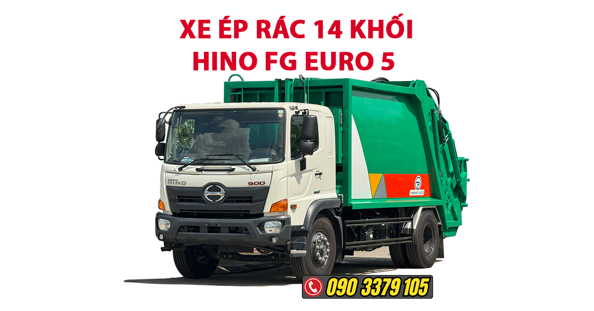 xe ép rác 14 khối hino