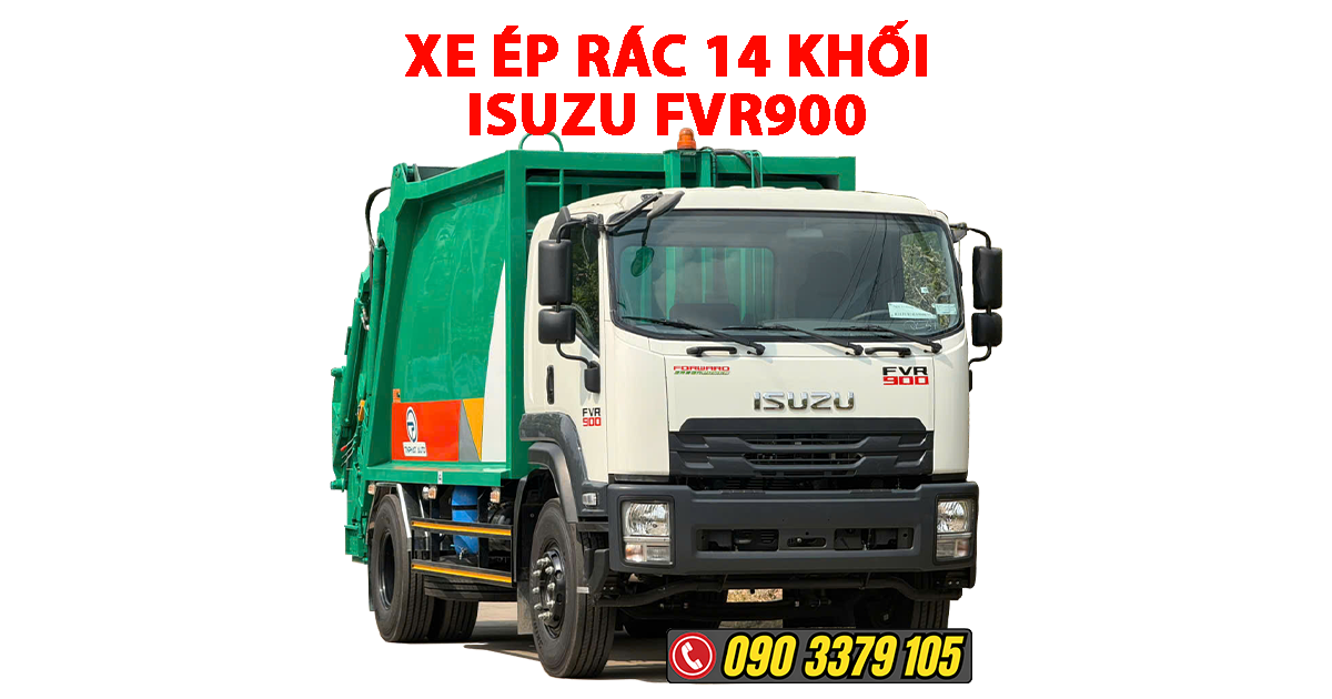 xe ép rác 14 khối isuzu