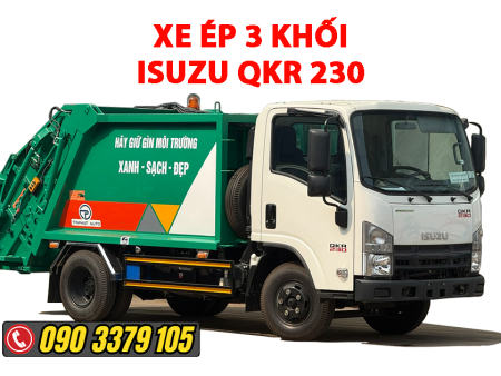 xe ép rác 3 khối isuzu