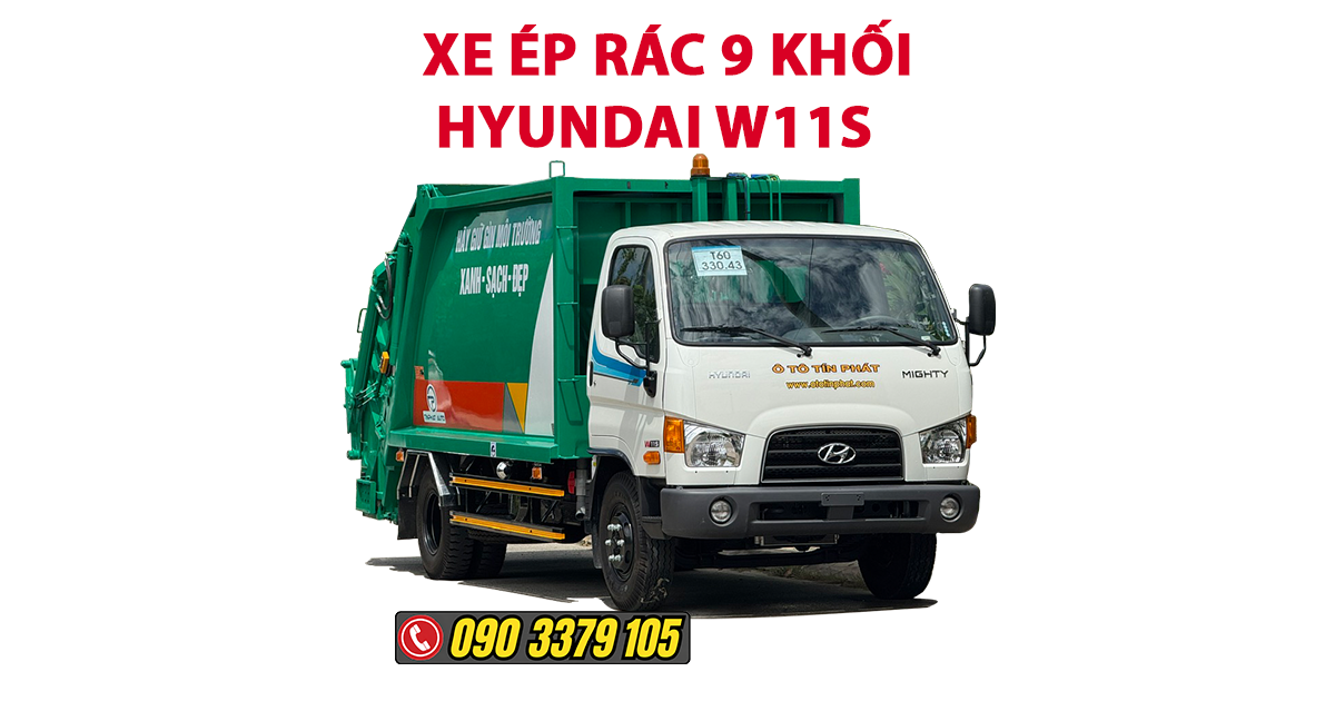 xe ép rác hyundai 9 khối
