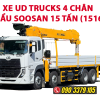 xe ud 4 chân gắn cẩu soosan 15 tấn