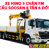xe hino 3 chân fm gắn cẩu soosan 8 tấn 6 đốt