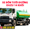xe bồn tưới đường 14 khối isuzu