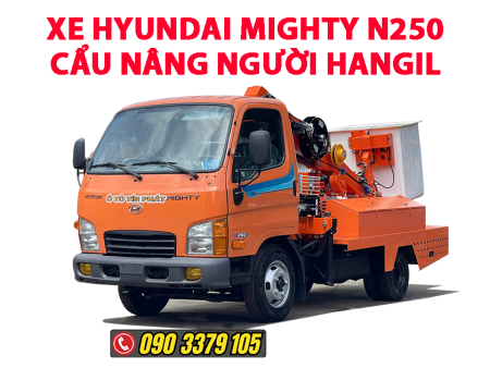 xe nâng người làm việc trên cao hyundai N250 cẩu hangil hàn quốc